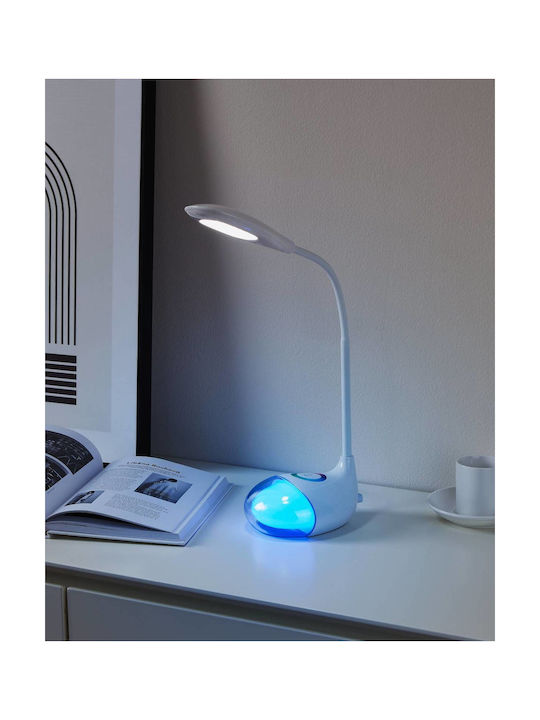 Eglo Cabado LED Office Lamp with Flexible Arm in White Color