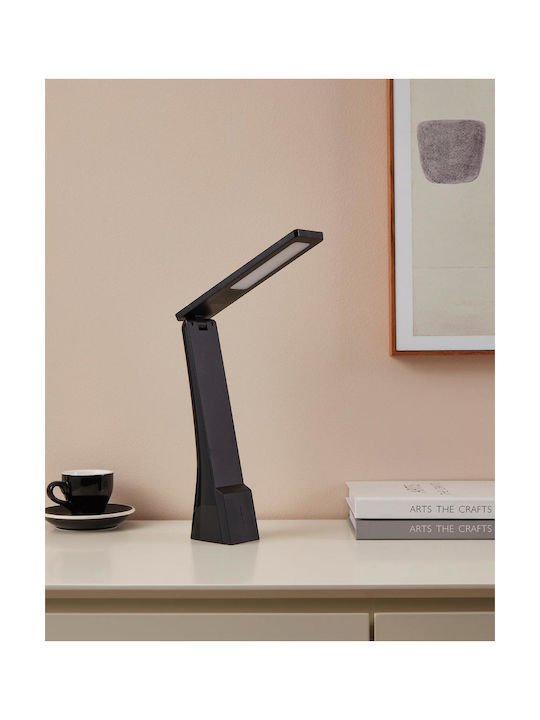 Eglo La Seca Rechargeable LED Office Lamp Foldable in Black Color