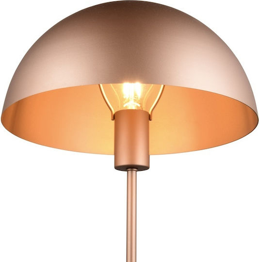 Trio Lighting Metall Tischlampe mit Braun Schirm und Basis