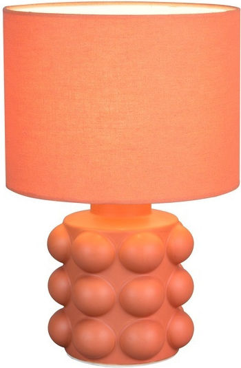 Trio Lighting Настолна лампа за Цокъл E14 с Оранжев Абажур и Основа