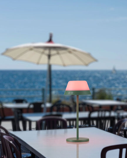 Eglo Table Lamp with Green Shade and Base