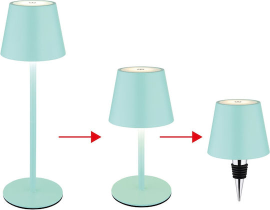 Globo Lighting Μεταλλικό Πορτατίφ LED με Πράσινο Καπέλο και Βάση