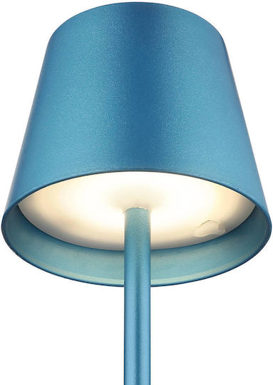 Globo Lighting Μεταλλικό Πορτατίφ LED με Μπλε Καπέλο και Βάση