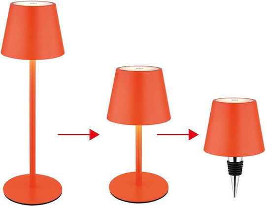 Globo Lighting Μεταλλικό Πορτατίφ LED με Κόκκινο Καπέλο και Βάση