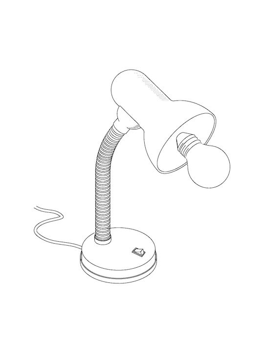 Eglo Basic Office Lamp with Flexible Arm for Socket E27 in Blue Color