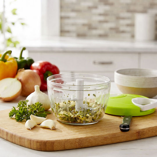 Cheffinger Mini Tocător cu Cordon Capacitate 500 Ml 3 Lame din Oțel Inoxidabil Verde