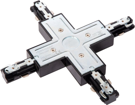 Lucide Track X-Verbinder 1-Phasen-Schienensystem Schwarz Verlängerung 09950 08 30