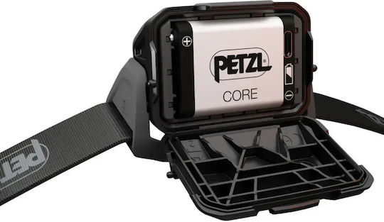 Petzl Rechargeable LED Headlamp IP67 with Maximum Brightness 475lm Aria