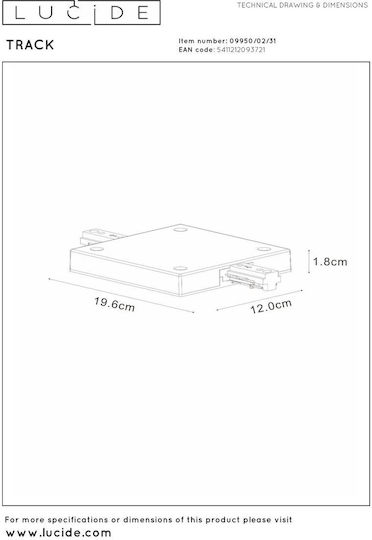 Lucide Lightning Steckdose für Leuchten Weißer 09950/02/31