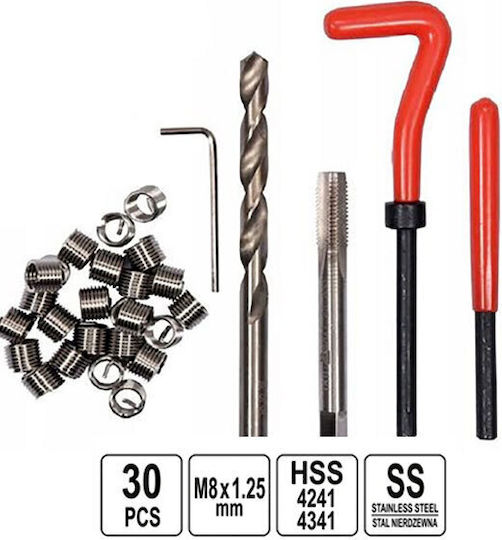 Yato Yt-17633 Thread Repair Kit M8 X 1,25 30 Pieces
