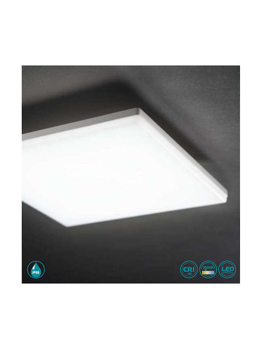 Ideal Lux Mib PL Round Плафониера за Външен Таван с Вградено LED в Бял Цвят 269115