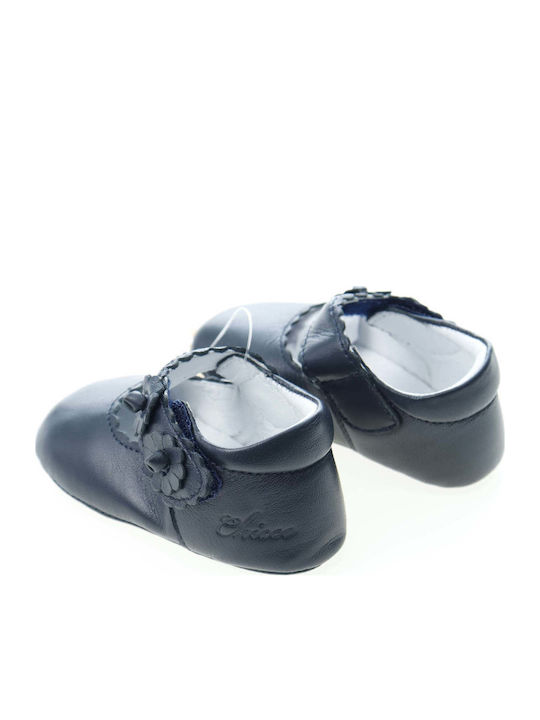 Kids Pumps & Ballerinas with Hoop & Loop Closure Leather Blue