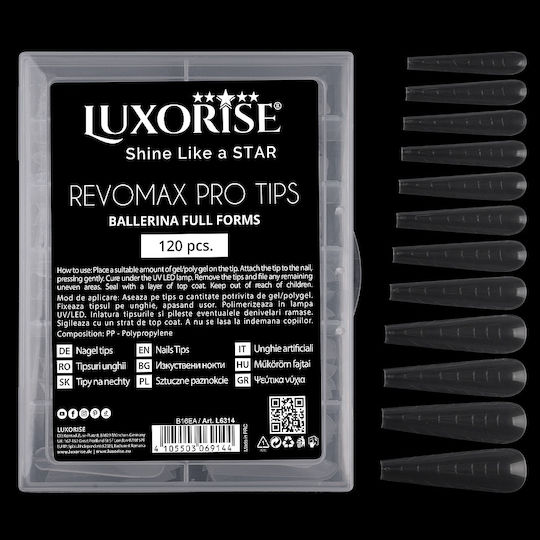 Reusable Polygel Gel Revomax Pro Tips Luxorise Ballerina Full Forms 120 Pcs
