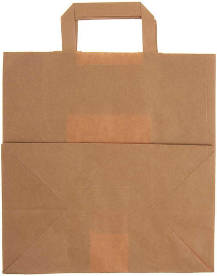 Papier Tasche 250 Stück 28x17x29cm Kraft Beige mit Griff