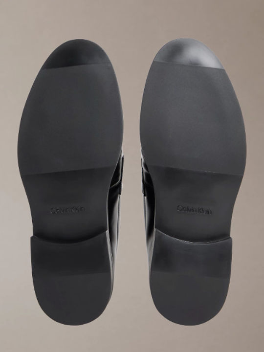 Loafers bărbătești din piele în culoare neagră
