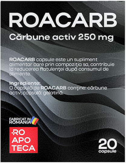 Roacarb Cărbune Activat 250 mg 20 Capsule
