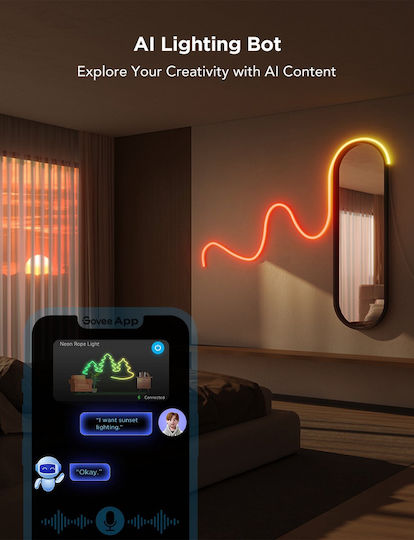 Govee Водоустойчива LED Лента 4м Неон Флекс