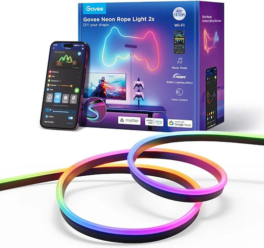 Govee Водоустойчива LED Лента 4м Неон Флекс