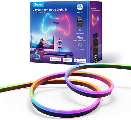Govee Водоустойчива LED Лента 4м Неон Флекс