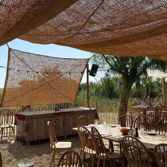 Showood Ορθογώνιο Πανί Σκίασης Καφέ με Κρίκους 3x2m