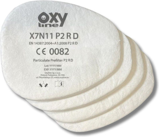 Oxyline Pvg-7n11 P2rd Schutzmasken Vorfilter 4 Stück