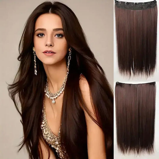 Extension with Natural Hair Remy in Dark Chestnut Color matter 50cm