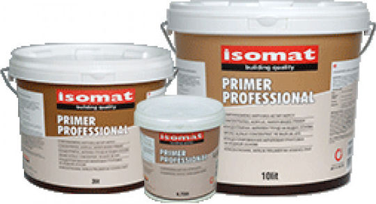 Isomat Primer Professional Συμπυκνωμένο Ακρυλικό Αστάρι Νερού Λευκό Suitable for Construction Materials / Masonry 3lt