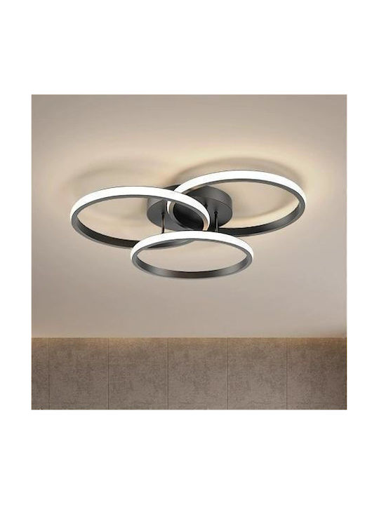 Home Lighting Ceiling Mount Light 50cm Black with Integrated LED
