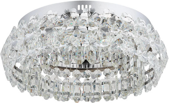 Globo Lighting Πλαφονιέρα Οροφής Διάφανη με Ενσωματωμένο LED