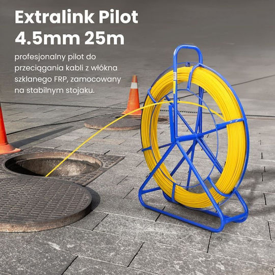 Extralink Πλαστική Ατσαλίνα Ηλεκτρολόγου Μήκους 25m με Διάμετρο 45mm