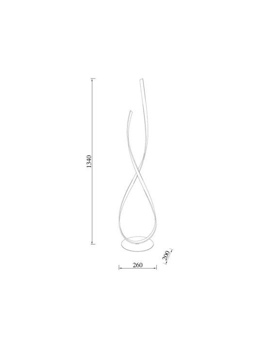 Sun Light LED Лампа за под В260см. Златист Sun Light LED Лампа за под В260см. Златист