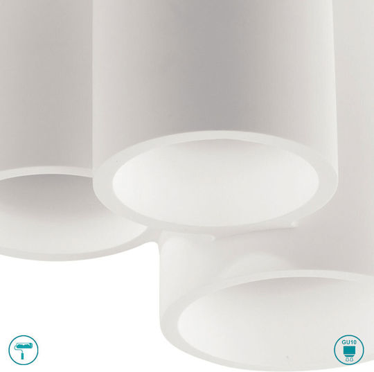 Spot Light Τριπλό Σποτ με Ντουί GU10 σε Λευκό Χρώμα