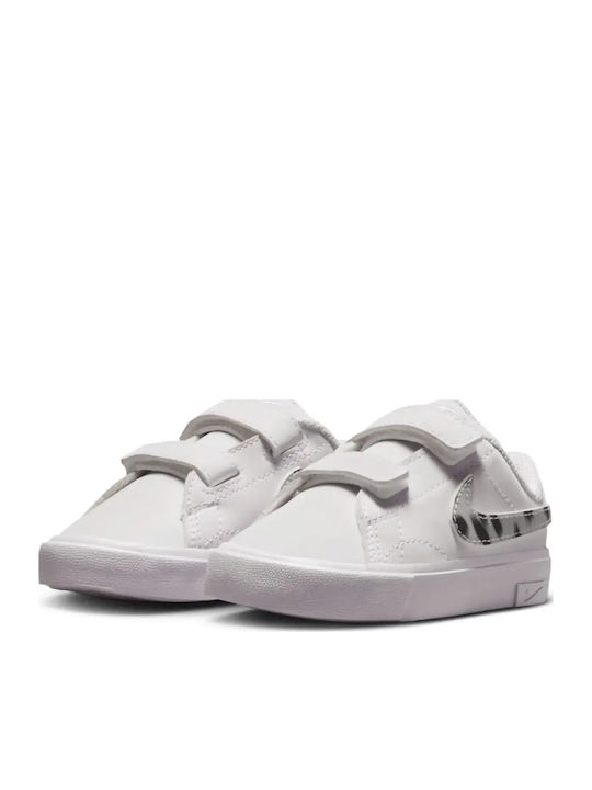 Tennis Essential Kids Sneakers Anatomic with Hoop & Loop Closure White