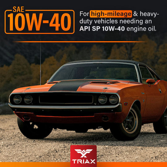Ulei de motor full sintetic Triax Synergy SRT High Mileage 10W-40 API SP 946 ml