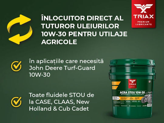 Хидравлично Масло За Земеделие Triax Agra Stou Super Tractor 10w-30 18.9 L