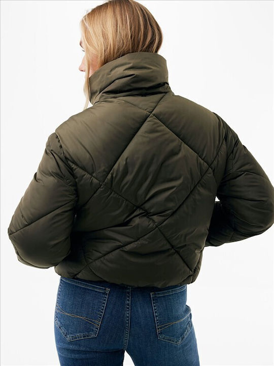Women's Puffer Jacket for Winter Green