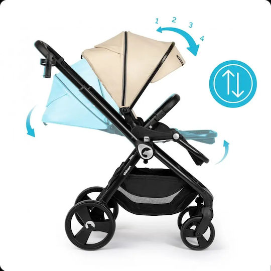 Kidnort Isbjorn Summer Sand Cărucior Reglabil Pentru Bebeluși Potrivit Pentru Nou-Născuți Negru 10.2kg