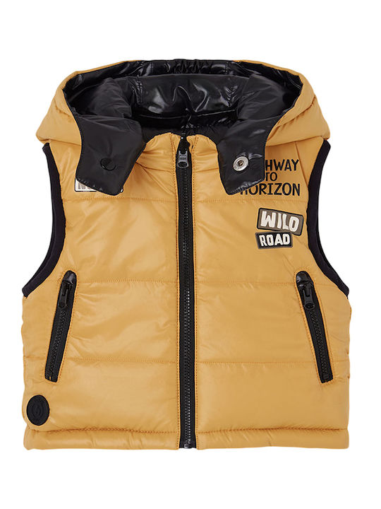 Kids Casual Sleeveless Short Double Sided Multicolour Jacket