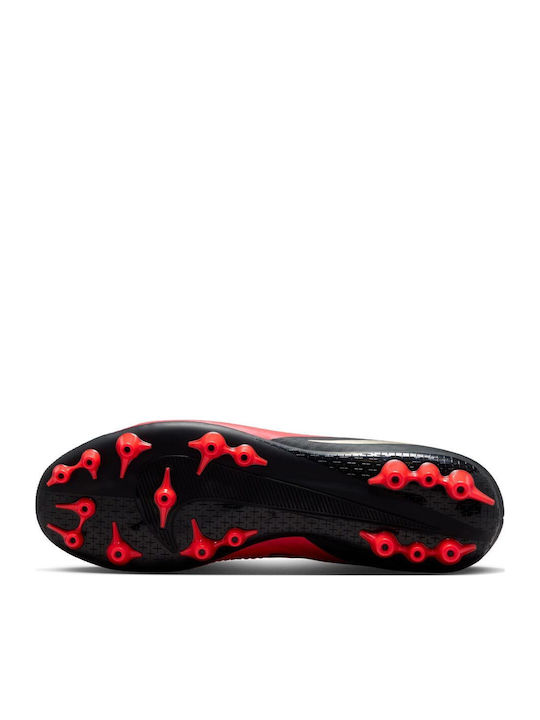 Nike Phantom 6 Low Academy AG Fußballschuhe mit Stollen Bright Crimson / Schwarz / Blur