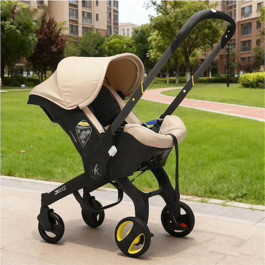 Cărucior 2 în 1 Potrivit pentru Nou-născuți Bej 13kg