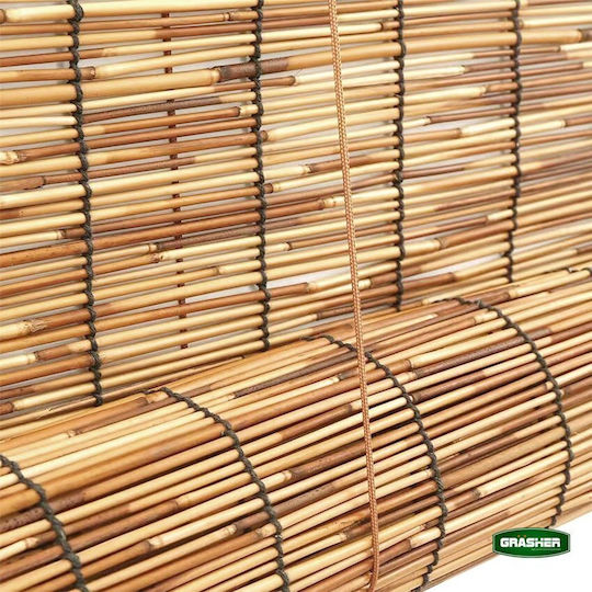 Grasher Wooden Shading Blind In Beige Colour W120xH180cm