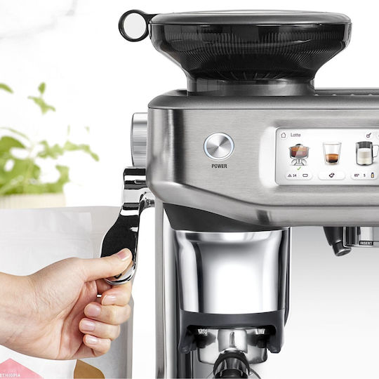 Sage Barista Touch Impress Αυτόματη Μηχανή Espresso 1700W Πίεσης 16bar με Μύλο Άλεσης Πράσινη SES882BSS