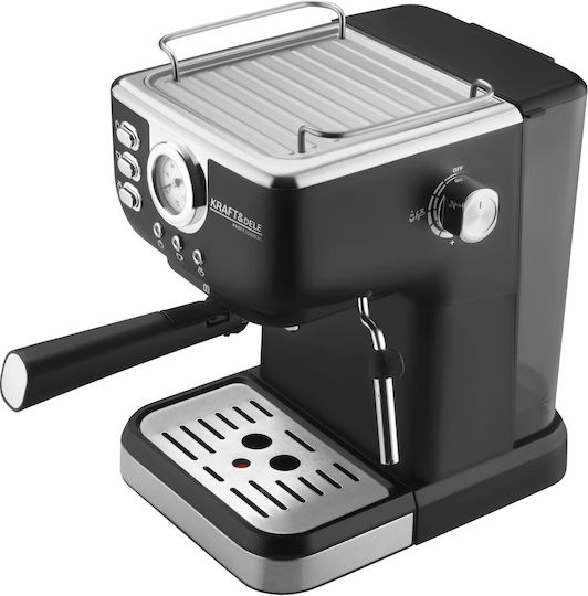 Kraft & Dele Mașină Espresso 1500W Presiune 15bar Neagră KD4289