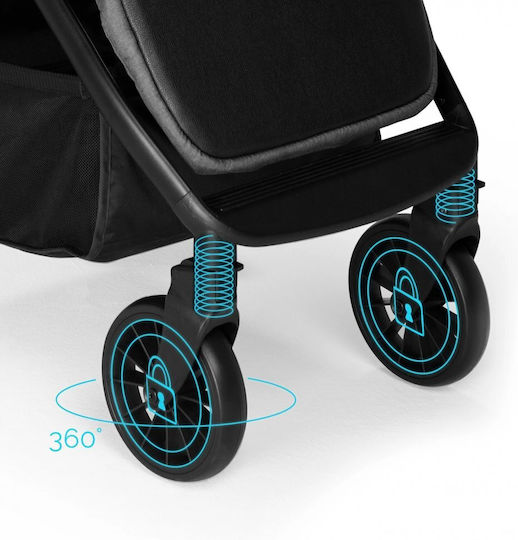 Kidnort Isbjorn Cărucior Reglabil Pentru Copii Potrivit Pentru Nou-Născuți Negru 10.2kg