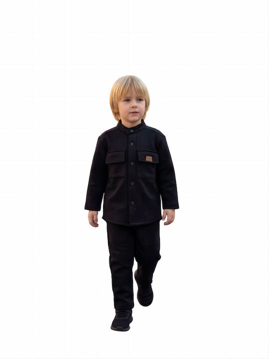 Kids Long-Sleeved Black Shirt