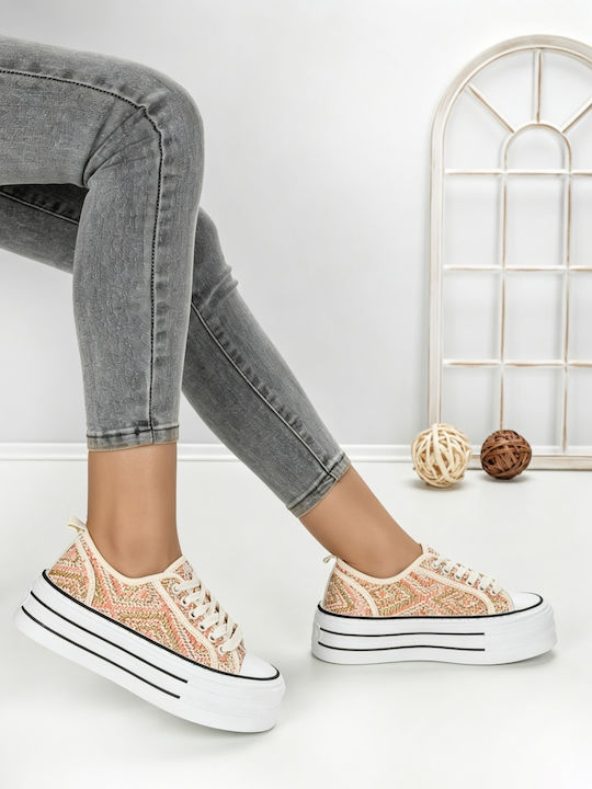 Adidași Flatforms Pentru Femei Roz