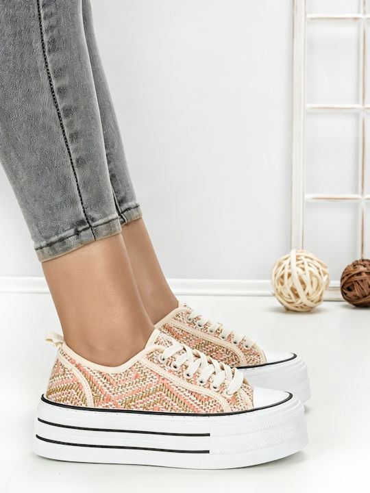 Adidași Flatforms Pentru Femei Roz