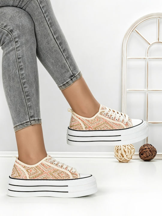 Adidași Flatforms Pentru Femei Roz