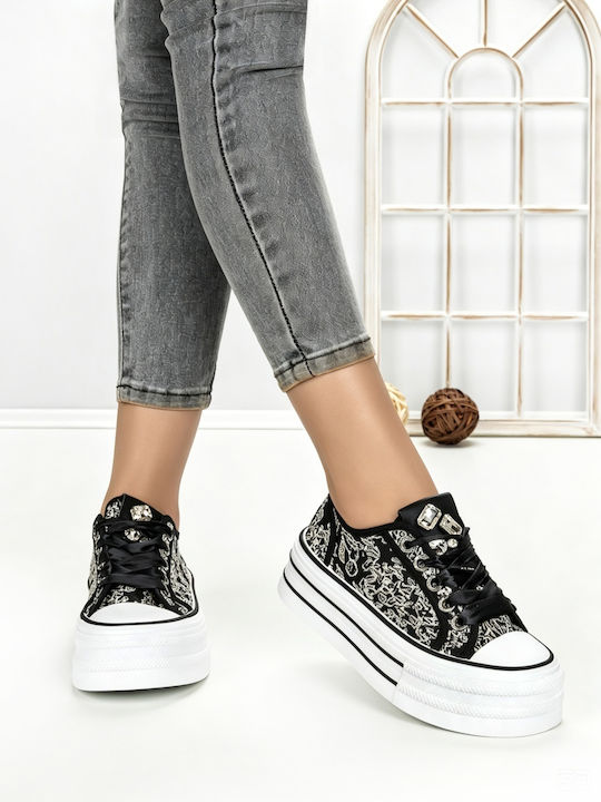 Adidași Flatforms Pentru Femei Negri