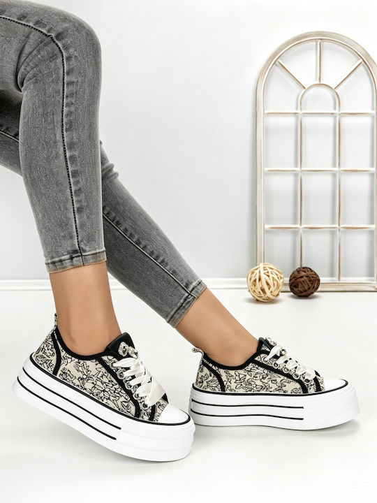Adidași Flatforms Pentru Femei Bej